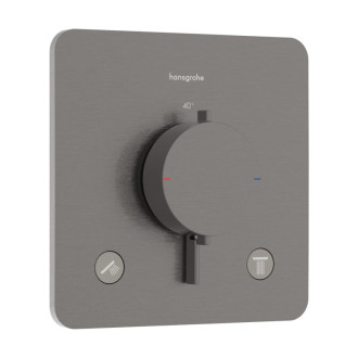 Sprchová a vanová baterie Hansgrohe Ecostat Comfort Q bez podomítkového tělesa kartáčovaný černý chrom 33713340