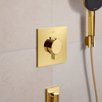 Sprchová batéria Hansgrohe Ecostat Comfort E bez podomietkového telesa leštený vzhľad zlata 33710990