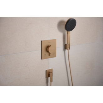 Sprchová a vaňová batéria Hansgrohe Ecostat Comfort E bez podomietkového telesa kartáčovaný bronz 33711140