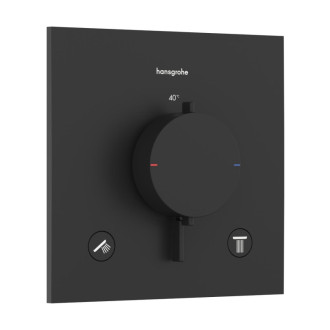 Sprchová a vanová baterie Hansgrohe Ecostat Comfort E bez podomítkového tělesa matná černá 33711670