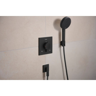Sprchová a vaňová batéria Hansgrohe Ecostat Comfort E bez podomietkového telesa matná čierna 33711670