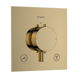 Sprchová a vaňová batéria Hansgrohe Ecostat Comfort E bez podomietkového telesa leštený vzhľad zlata 33711990