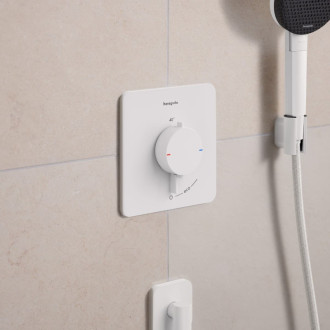 Sprchová batéria Hansgrohe Ecostat Comfort Q bez podomietkového telesa matná biela 33712700