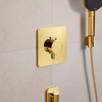 Sprchová batéria Hansgrohe Ecostat Comfort Q bez podomietkového telesa leštený vzhľad zlata 33712990