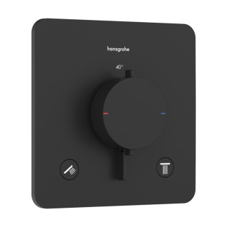 Sprchová a vanová baterie Hansgrohe Ecostat Comfort Q bez podomítkového tělesa matná černá 33713670