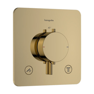 Sprchová a vanová baterie Hansgrohe Ecostat Comfort Q bez podomítkového tělesa leštěný vzhled zlata 33713990