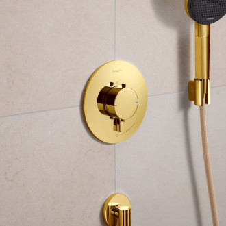 Sprchová batéria Hansgrohe Ecostat Comfort S bez podomietkového telesa leštený vzhľad zlata 33714990