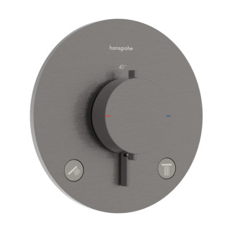 Sprchová a vanová baterie Hansgrohe Ecostat Comfort S bez podomítkového tělesa kartáčovaný černý chrom 33715340