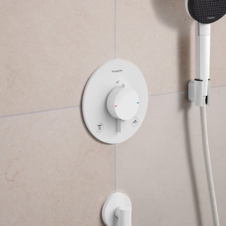Sprchová a vaňová batéria Hansgrohe Ecostat Comfort S bez podomietkového telesa matná biela 33715700
