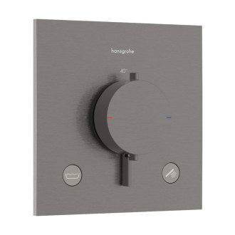 Sprchová a vanová baterie Hansgrohe Ecostat Comfort E bez podomítkového tělesa kartáčovaný černý chrom 33716340
