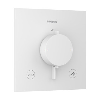 Sprchová a vanová baterie Hansgrohe Ecostat Comfort E bez podomítkového tělesa matná bílá 33716700