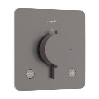 Sprchová a vanová baterie Hansgrohe Ecostat Comfort Q bez podomítkového tělesa kartáčovaný černý chrom 33717340