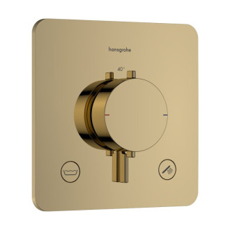Sprchová a vanová baterie Hansgrohe Ecostat Comfort Q bez podomítkového tělesa leštěný vzhled zlata 33717990