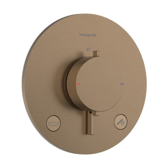 Sprchová a vaňová batéria Hansgrohe Ecostat Comfort S bez podomietkového telesa kartáčovaný bronz 33718140