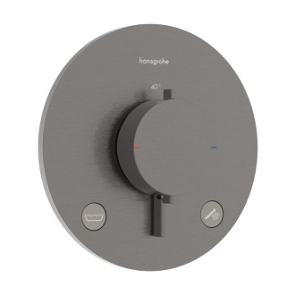 Sprchová a vanová baterie Hansgrohe Ecostat Comfort S bez podomítkového tělesa kartáčovaný černý chrom 33718340