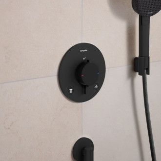 Sprchová a vaňová batéria Hansgrohe Ecostat Comfort S bez podomietkového telesa matná čierna 33718670
