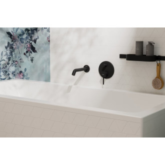 Sprchová a vaňová batéria Hansgrohe Zesis S bez podomietkového telesa matná čierna 74416670
