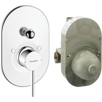 Sprchová a vanová baterie Hansgrohe Zesis S včetně podomítkového tělesa chrom 74418000