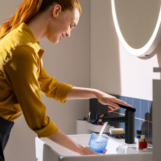 Umývadlová batéria Hansgrohe Zesis S s výpustou matná čierna 74710670