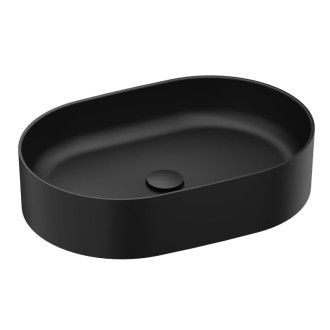 Umývadlo na dosku Ravak Ceramic Slim 55x37 cm čierna mat bez otvoru pre batériu, bez prepadu XJX0D155000
