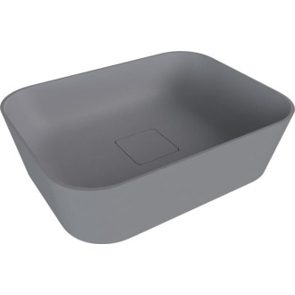 Umývadlo na dosku Polysan Banera 49,5x34,5 cm šedá matná mat bez prepadu 14596.31