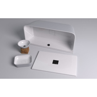 Umývadlo na dosku Polysan Banera 49,5x34,5 cm šedá matná mat bez prepadu 14596.32