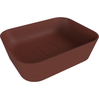 Umývadlo na dosku Polysan Banera 49,5x34,5 cm hnedá mat bez prepadu 14596.71