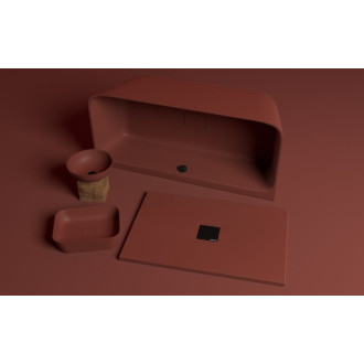 Umývadlo na dosku Polysan Banera 49,5x34,5 cm hnedá mat bez prepadu 14596.71
