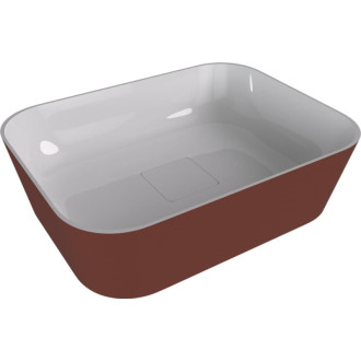 Umývadlo na dosku Polysan Banera 49,5x34,5 cm hnedá mat bez prepadu 14596.72