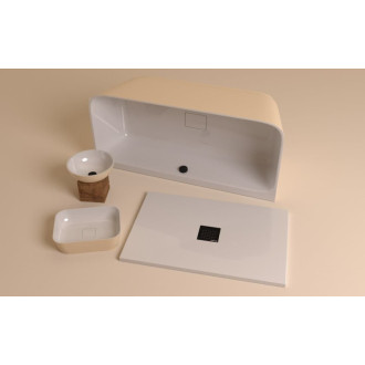 Umývadlo na dosku Polysan Banera 49,5x34,5 cm béžová mat bez prepadu 14596.82