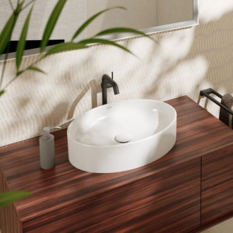 Umývadlo na dosku Hansgrohe Xuniva D 55x40 cm bez otvoru pre batériu, bez prepadu 61072450