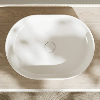 Umývadlo na dosku Hansgrohe Xuniva U 55x40 cm bez otvoru pre batériu, bez prepadu 61073450