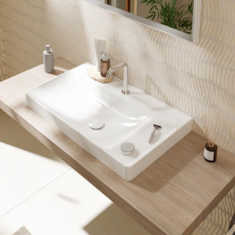 Umývadlo Hansgrohe Xelu Q 80x48 cm s dvoma otvormi pre batériu 61028450