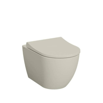 Wc s doskou softclose závesné VitrA S60 taupe mat zadný odpad 7510-020-6319