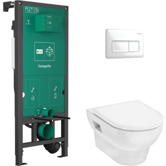 Závesný wc set do ľahkých stien / predstenová Hansgrohe 60301450