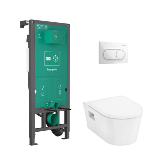 Závesný wc set do ľahkých stien / predstenová Hansgrohe 60302450