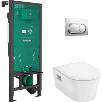 Závesný wc set do ľahkých stien / predstenová Hansgrohe 60302000