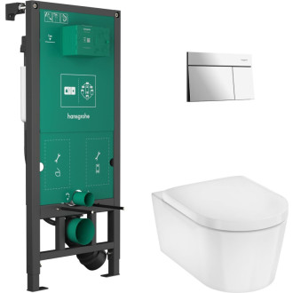 Závesný wc set do ľahkých stien / predstenová Hansgrohe 60303000