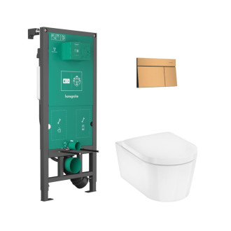 Závesný wc set do ľahkých stien / predstenová Hansgrohe 60303140
