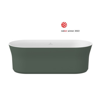 Vaňa Ypsilon (Vaňa Ypsilon 180x80, voľne stojaca, Grey Green/biela, krytka odtoku biela)