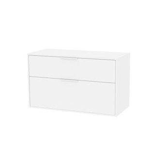 Kúpeľňová skrinka bez umývadla Roca Optica 98,5x58x45,5 cm biela matná mat OPTDESK1002ZBM