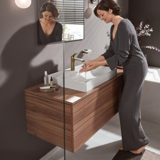 Umývadlová batéria Hansgrohe Vivenis bez výpustu kartáčovaný bronz 75024140
