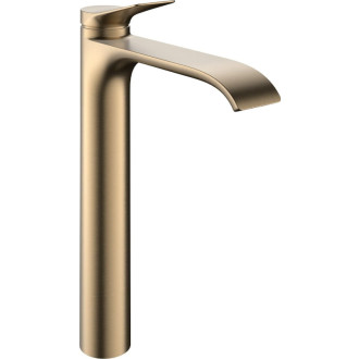 Vysoká umyvadlová baterie Hansgrohe Vivenis bez výpusti kartáčovaný bronz 75045140