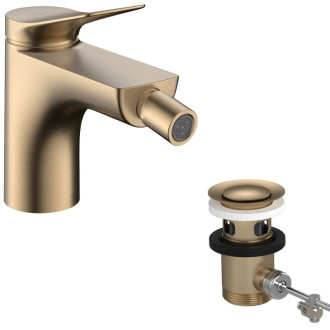 Bidetová batéria Hansgrohe Vivenis s výpustom kartáčovaný bronz 75200140