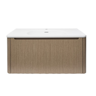 Kúpeľňová skrinka s umývadlom Naturel Austen 99x47,5x45 cm clear brown mat AUSTEN100CB