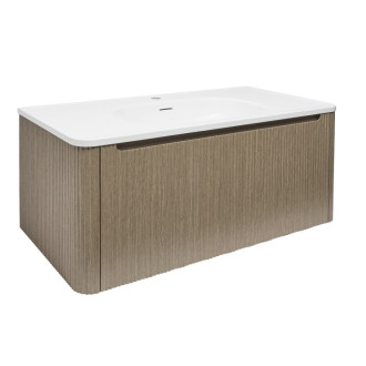 Kúpeľňová skrinka s umývadlom Naturel Austen 119x47,5x45 cm clear brown mat AUSTEN120CB