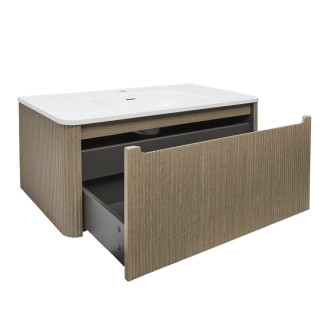 Kúpeľňová skrinka s umývadlom Naturel Austen 119x47,5x45 cm clear brown mat AUSTEN120CB