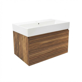Kúpeľňová skrinka s umývadlom Naturel Elsa 79x35x45,5 cm ebenová dyha mat ELSA80EBU2
