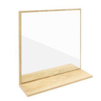 Zrkadlo s poličkou Ceramia Easy 60x61,5 cm svetlý dub EASYZRCO