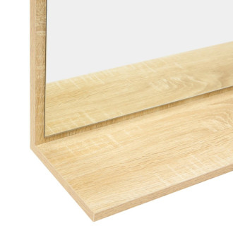 Zrkadlo s poličkou Ceramia Easy 60x61,5 cm svetlý dub EASYZRCO